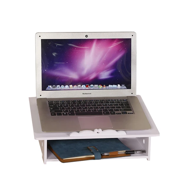 Neck Protective Laptop Computer Storage Racks Shelves Wooden Office