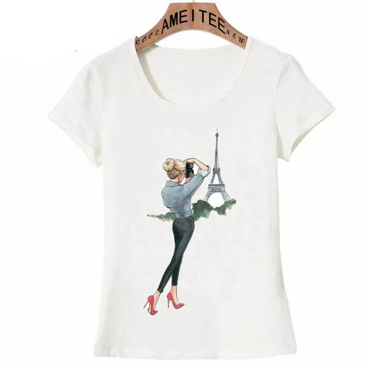 Повседневная футболка с принтом Парижской кутюр, женские топы, летняя футболка, женская футболка, футболка для девочек, женская футболка, футболки, Camiseta Feminina, Новинка - Цвет: Z4562