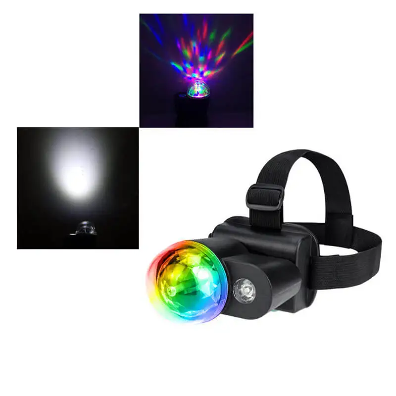

Led Headlight Handheld Wearing Stage Lights Color White Light Crystal Magic Ball Mini Laser Lamp Outside Portable Lighting