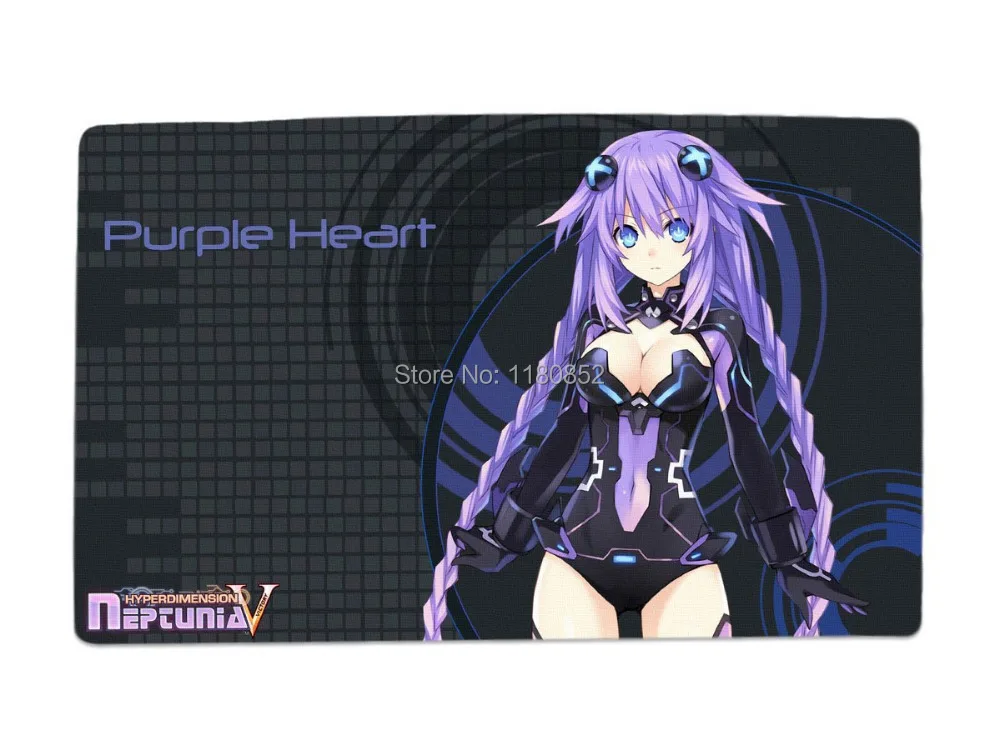 Hyperdimension Neptunia Purple Heart Anime Mouse Pad Gaming Play Mat Desk Pad 