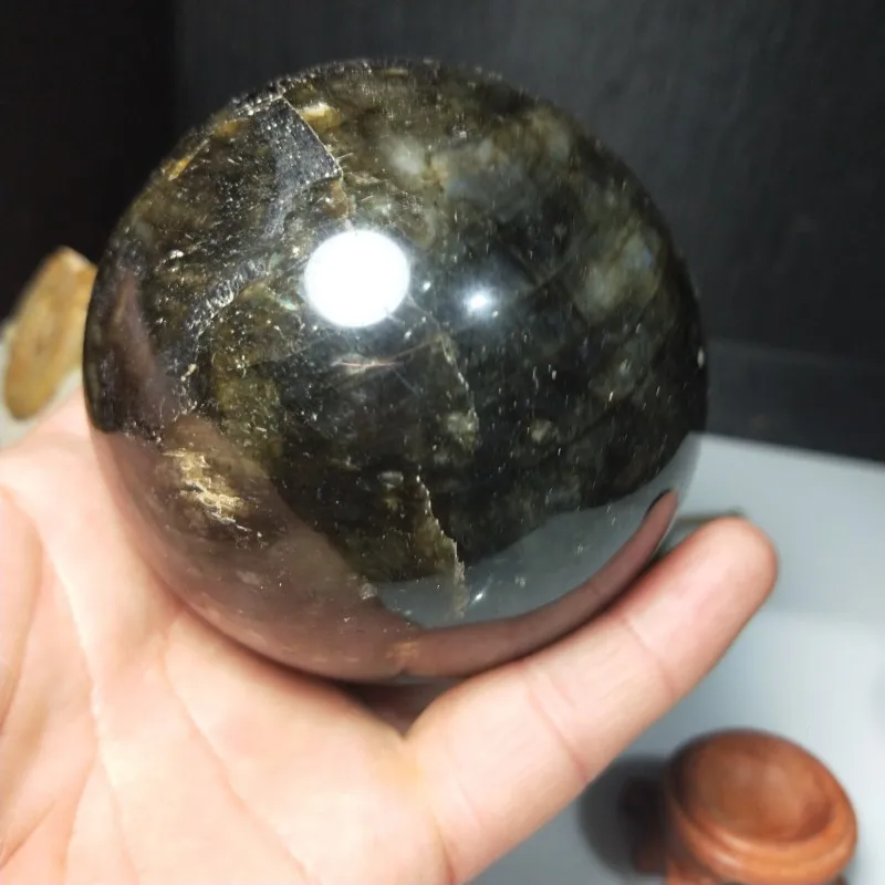 60-80 мм натуральное украшение в виде хрустального шара Лабрадорит каменные шарики серый лунный камень Blues драгоценный камень шар изделия ручной работы из драгоценных камней украшения дома
