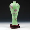 Antique Jingdezhen Celadon Peony Vase Furnishing Articles Green Glaze Peony Flower Study Decorative Ceramic Arts and Crafts 5