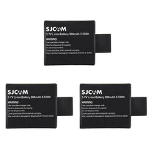 3X 3 7V 900MAH Spare Rechargeable Lithium ion Action Camera Battery For SJ4000 High Energy Density