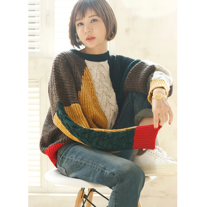GRUIICEEN Новое поступление свитер с рукавом летучая мышь женский зимний модный брендовый дизайнерский пуловер с круглым вырезом джемпер SG-0819119