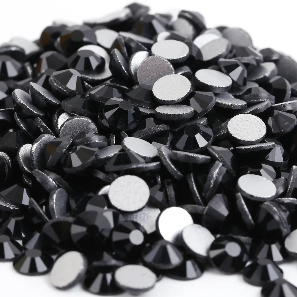 

Black 3D Nail Art Decorations ss3 ss4 ss5 ss6 ss8 ss10 ss12 ss16 ss20 ss30 ss34 Crystal Nails Non HotFix Rhinestones