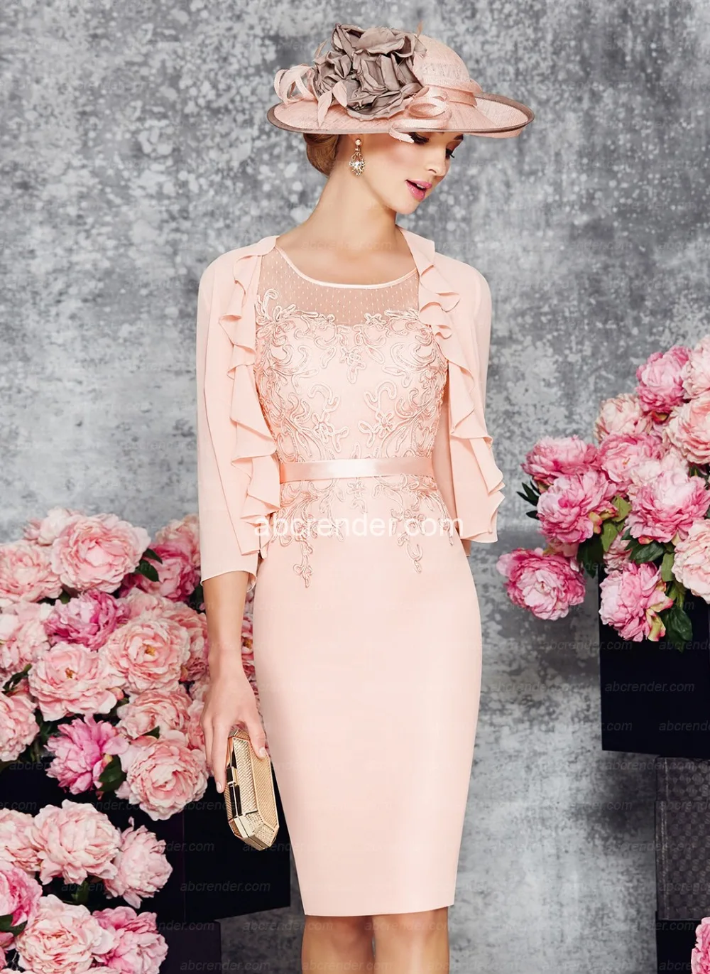 

2019 Custom Made Mother of the Bride Dresses Hot Selling Chiffon Appliques With Jacket Handmade Evening Dress New Designed