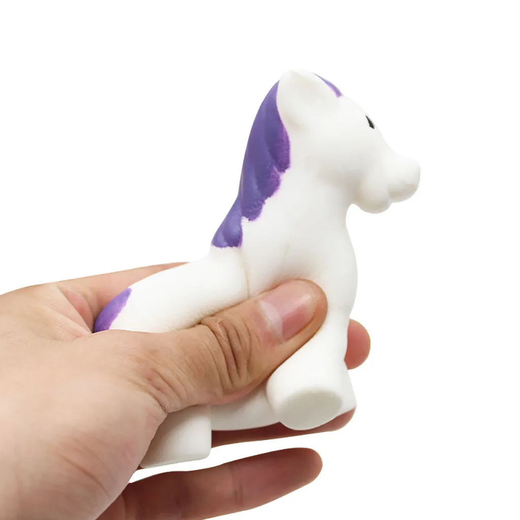 Милый мягкий прекрасный Фиолетовый конь ароматизированный медленно поднимающийся детские игрушки дети подарок снятие стресса L611