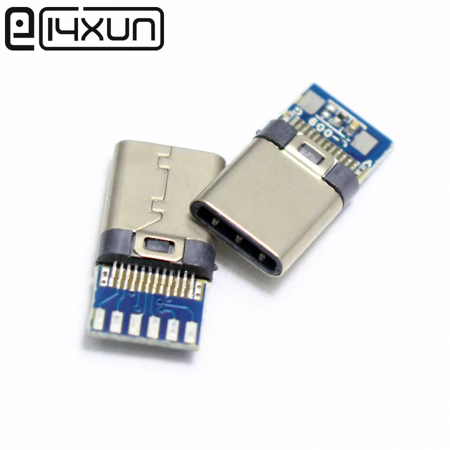 Штекерный разъем USB 3 1 типа C 2 шт. 24 контакта 56K 10 нФ сварочный тип с печатной платой