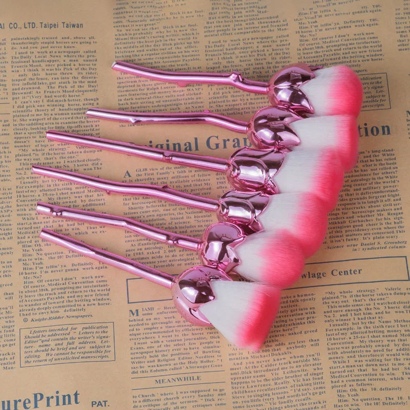 Rose Red brush pincel maquiagem makeup brush set face contour powder brush beauty tools (6)