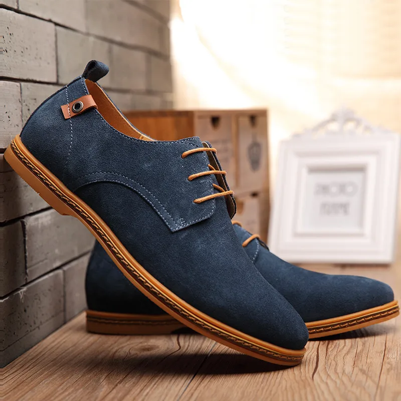 7 Colors Men Shoes Luxury Brand Genuine Leather Flats Shoes Men Black Casual Shoes For Men Zapatos Hombre Big Size 48 ZNPNXN