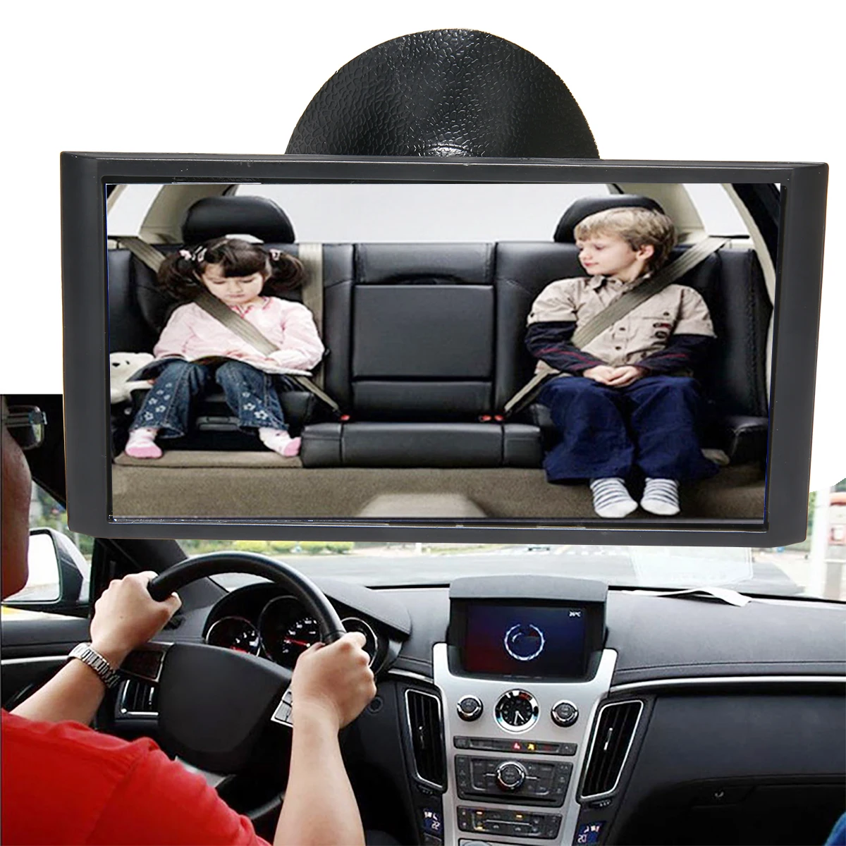 

Auto Car Interior Monitor 12cm Car Easy View Rear Back Seat Baby Child Safety Mirror Suction Mirror