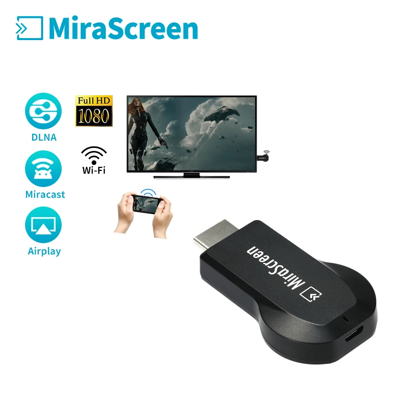 1080P Full HD wifi мульти-Дисплей приемник ключ Mirascreen DLNA Airplay Miracast tv stick беспроводное подключение HDMI tv dongle