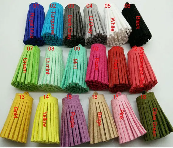 

200 шт. 30 мм * 15 мм Кожаные Кисточки замшевые кисточки DIY ювелирные изделия браслет аксессуары замшевый кожаный шнур