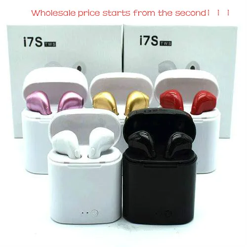 

Bluetooth In-ear I7S TWS Twins Earbuds Mini Wireless Earphones Headset with Mic Stereo V5.0 for phones wholesale price start 2pc