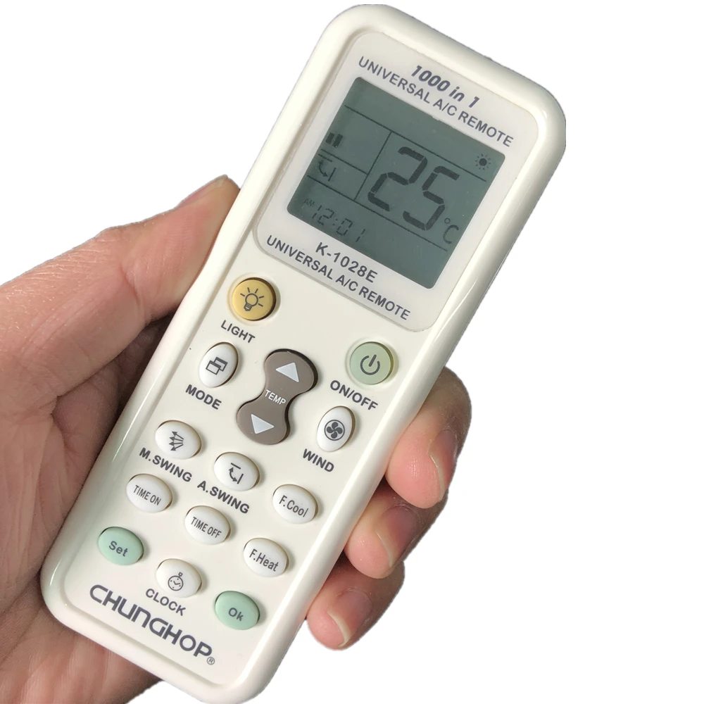 

GOOD QUALITY k-1028e 1PCS Universal A/C controller Air Conditioner air conditioning remote control CHUNGHOP K1028E