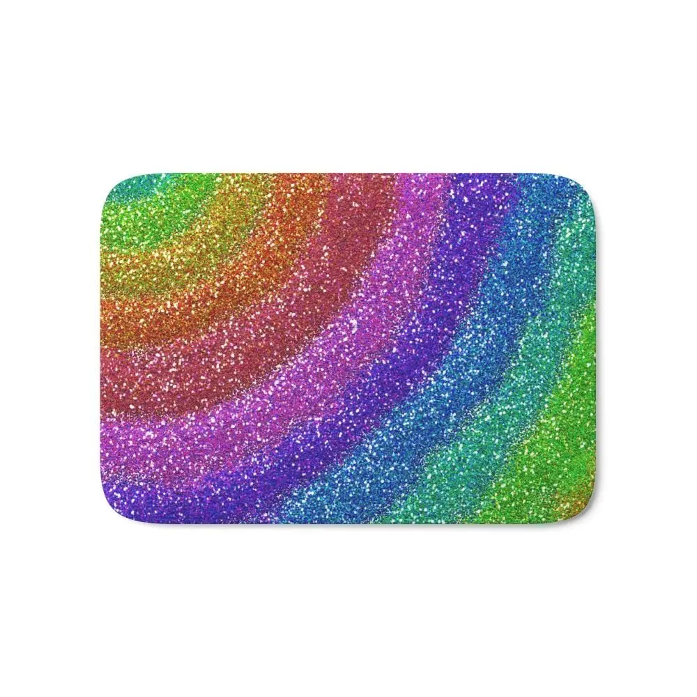 Rainbow Glitters Bath Mat 17" x 24"