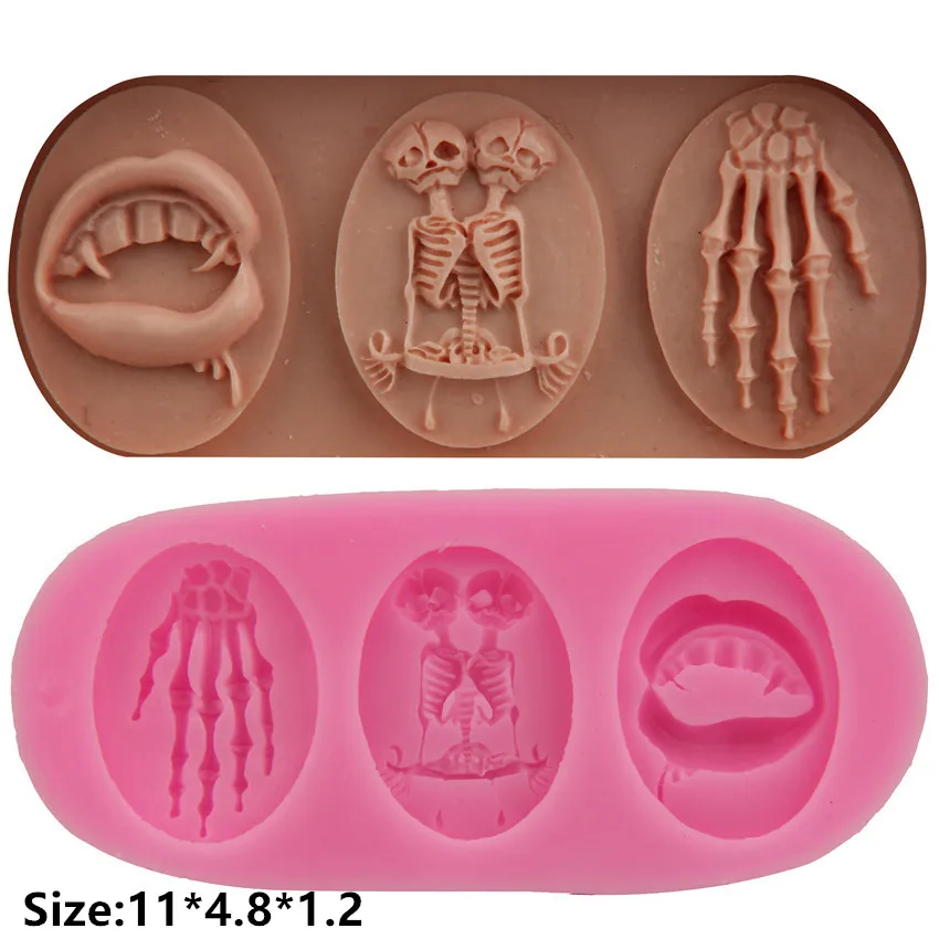 Terrible bone Silicone Cake Decorating Moulds Fondant Sugar Chocolate Mold Tool | Дом и сад