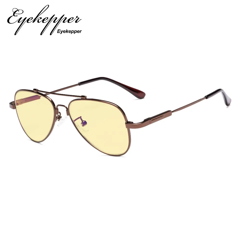 TMK1801 Eyekepper анти-синие легкие очки для детей очки для компьютера Pilot style оправа с эффектом памяти-желтые тонированные линзы очки