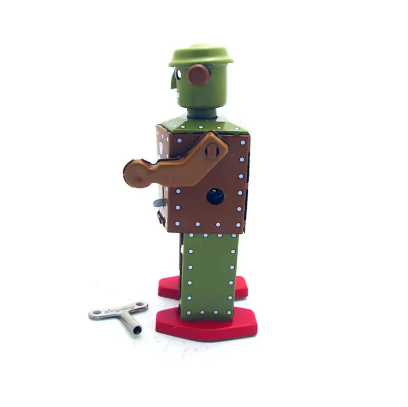 Винтажная Ретро коллекция оловянные игрушки Классические заводные робот фотографии оловянные игрушки с ключом подарок для взрослых детей