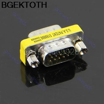 

20 pcs/lot New VGA HD15 Male to Male M/M Mini Gender Changer Converter Adapter