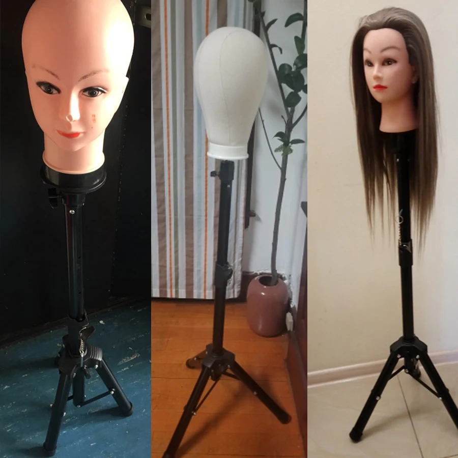 

AliLeader Professional Wig Tripod Stand For Wig Adjustable Hairdressing Wig Hair Mannequin Tripod Stand Made By Aluminium Alloy