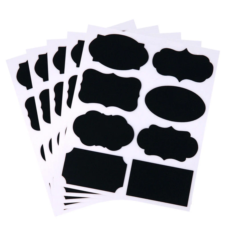 

JJBS Blackboard Sticker Decals Kitchen Jar Waterproof Chalkboard Labels Sticker
