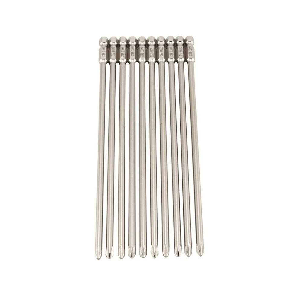 GOTO PH2 10 Pcs SH1/4 200mm Long S2 Magnetic Cross Head Electric Screwdriver Bit Screw Household Repair Tools | Инструменты