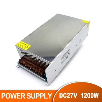

Single Output Switching Power Supply DC 27V 44.4A 1200W Transformers 220V 110V AC DC27V SMPS For LED Light CNC Router Motor