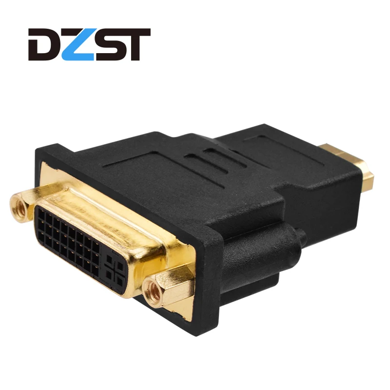 

DZLST DVI to HDMI Adapter Converter DVI 24+5 Male to HDMI Female Converter for HDTV LCD PC Computer DVD Projector PS3 PS4 TV BOX