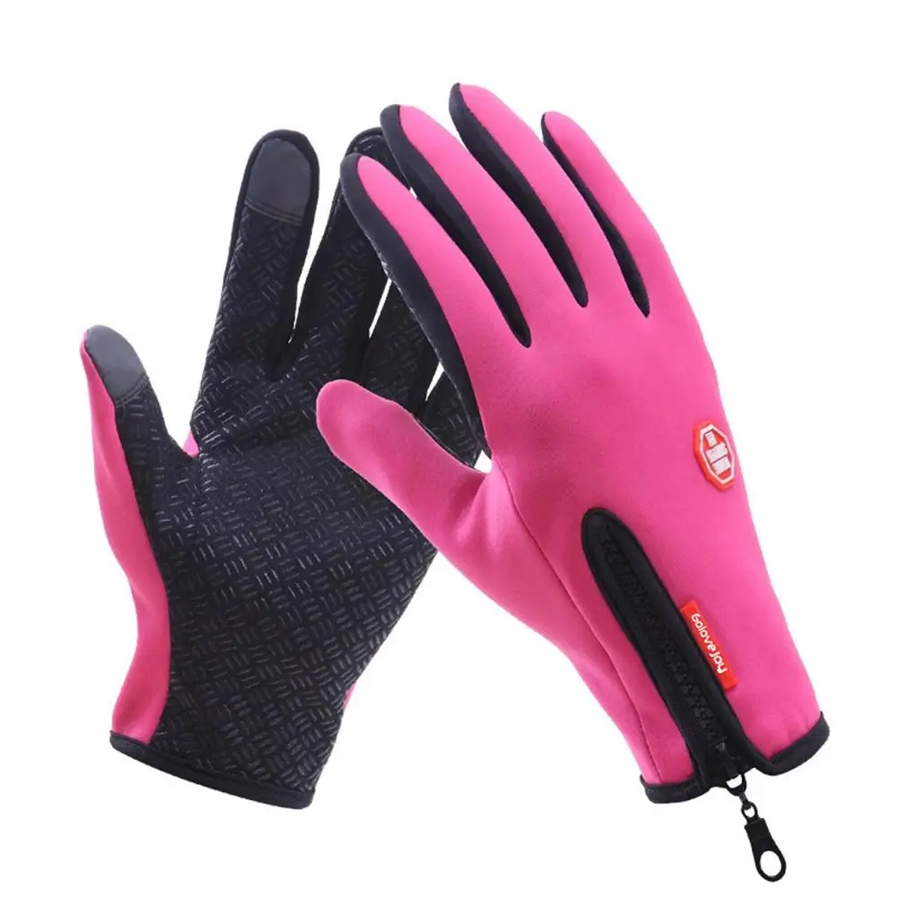 

2018 New Women Men Winter Gloves Outdoor Waterproof Touch Screen Gloves Wrist Windproof Riding Zipper Sportswear Gloves