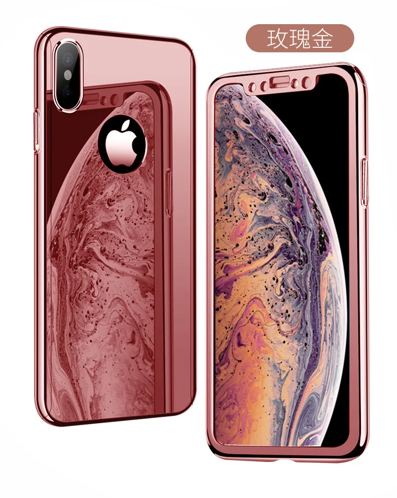 YonLinTan i Coque чехол для Apple iphone X XR iphone X XS MAX покрытие зеркального телефона 360 все включено защита от падения Casess