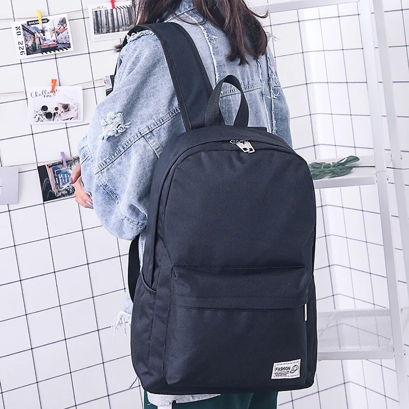 Casual Style Canvas Backpack Large Capacity Travel Shoulder Bag School Bags BT 