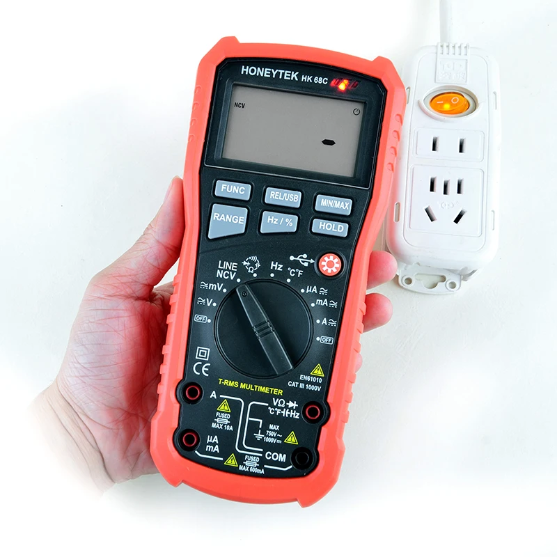 HK68C Multimeter Meter Current ACDC Voltage Resistance Capacitance Frequency Temperature Tester Detection (15)