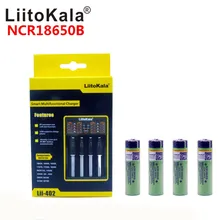 4 шт Liitokala 3,7 V 3400 mAh 18650 литий-ионная аккумуляторная батарея(SEM PCB)+ Lii-402 USB 26650 18650 AAA AA интеллектуальное зарядное устройство