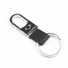 3D Fashoin сплав кожа Автомобильный Брелок эмблема значок брелок для Ssangyong Kyron Rexton, Korando Actyon брелок для автомобиля Стайлинг