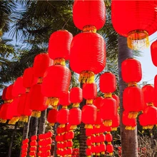 3 шт. красный китайский год фонарь цилиндрический китайский фонарь фестиваль Китайский ветер украшает китайские друзья отель фестиваль украшения