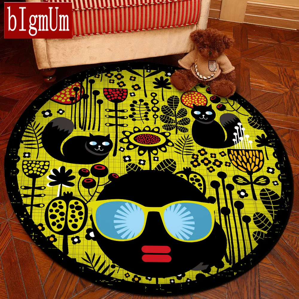 Round Carpet Personalized Creative Animal Printed Soft Carpets Anti-slip Rugs Computer Chair Mat Floor Mat for Home Kids Room Round Carpet Personalized Creative Animal Printed Soft Carpets Anti-slip Rugs Computer Chair Mat Floor Mat for Home Kids Room