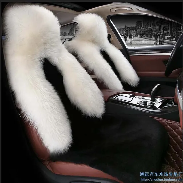 Auto Supply Winter Long Sheep Fur Car Seat Cover Cushion Low Profile