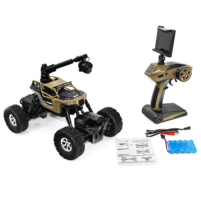 

CRAZON 1:16 Waterproof RC Climbing Car RTR WiFi FPV 0.3MP Camera 4WD 2WD Switchable 4 Brushed Motors Off-Road Crawler Cars Toys