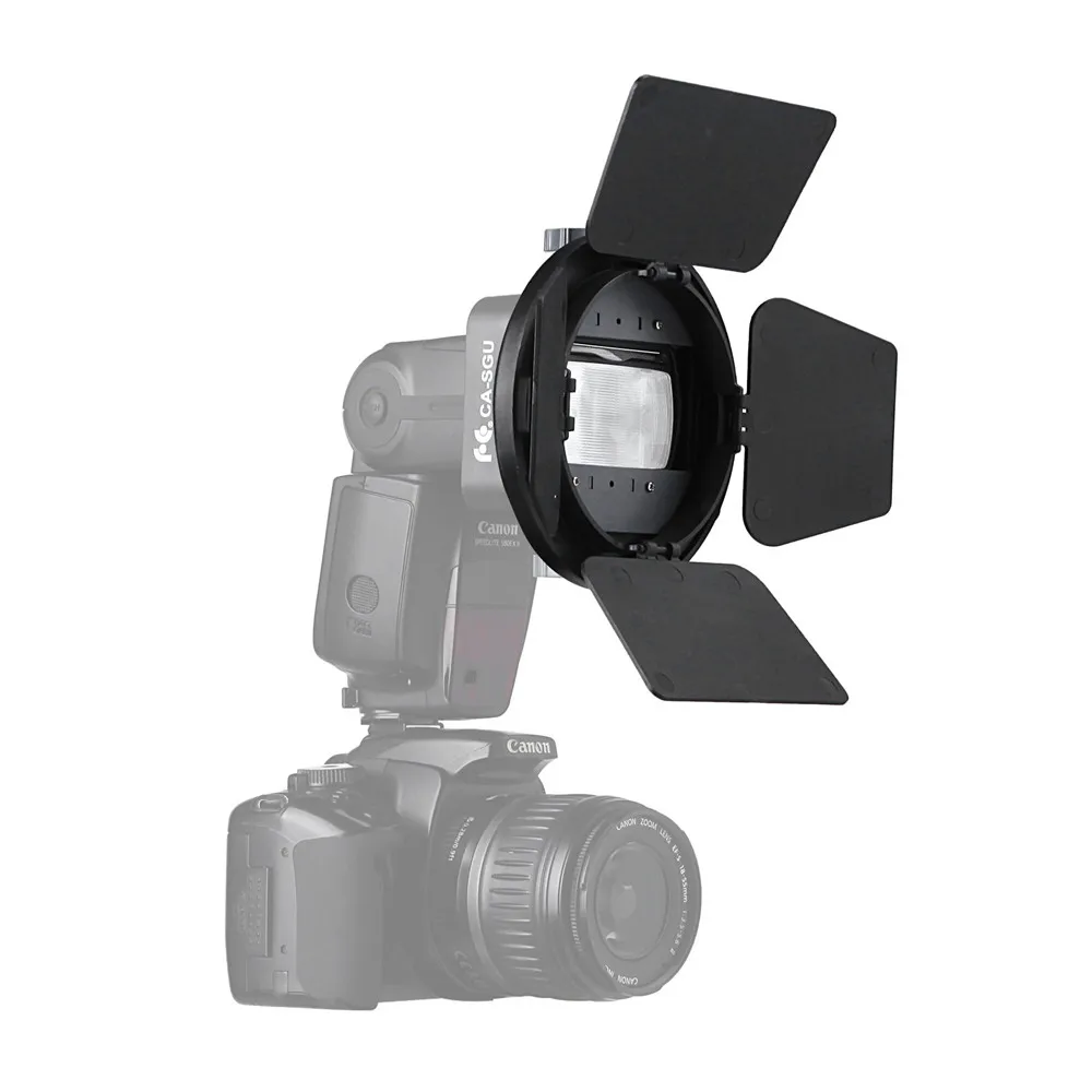 K9 Универсальное крепление вспышки адаптер CA-SGU с SGA-BD4 Barndoor для Canon Nikon YongNuo Godox Вспышка Speedlite