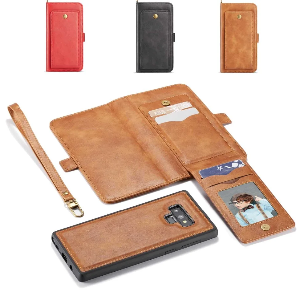 

360 Full Protective Phone Case for Samsung Note9 S9 Plus Flip Magnet Wallet Detachable Combo Cover for Galaxy S8 Plus Capa Coque