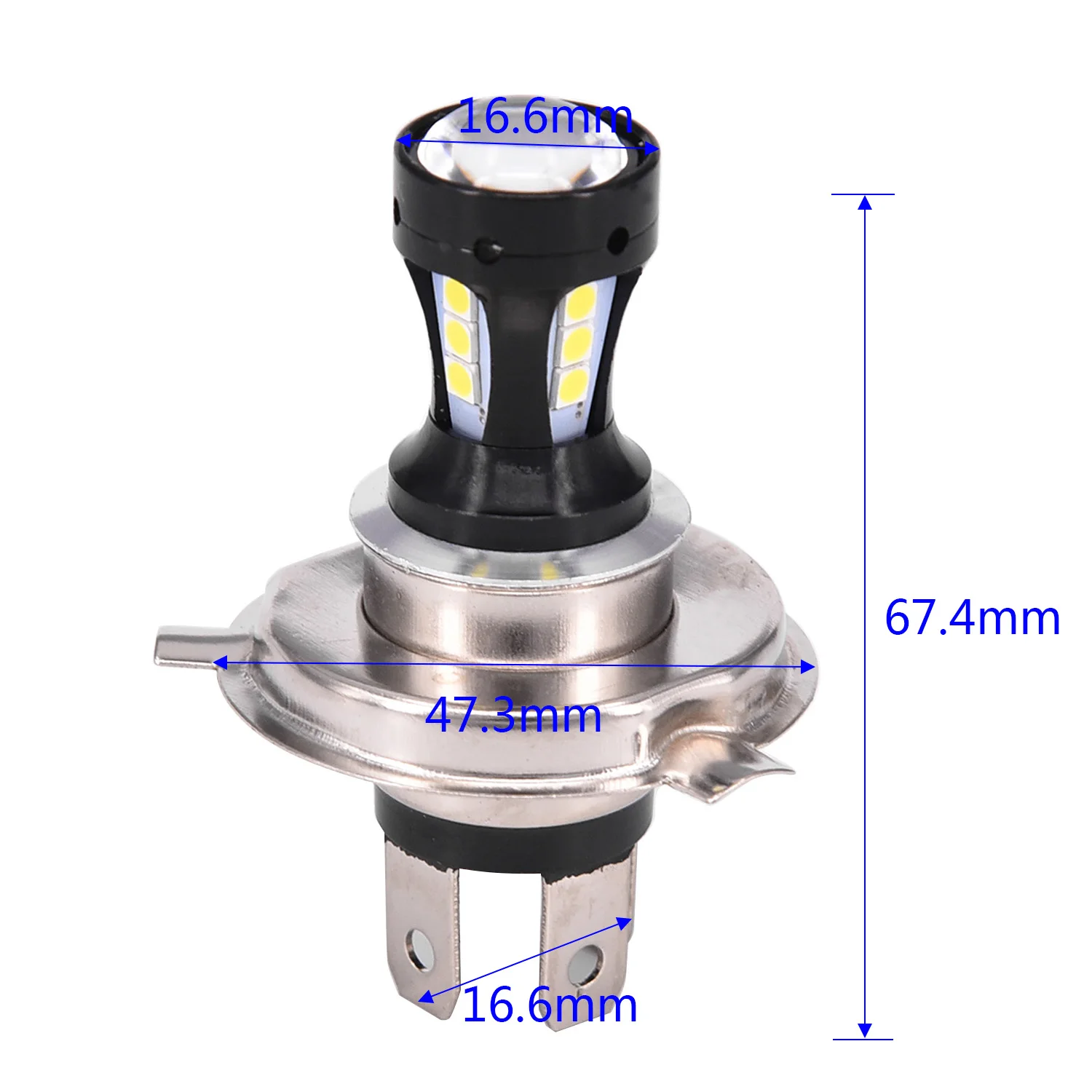 

H4 Motorcycle 3030 LED Hi-Lo Beam Headlight Lamp Bulb 6500K White 12V Quaity TOP