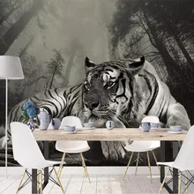 Beibehang пользовательские обои 3d фрески скандинавские минималистичные креативные тигровый лес фон настенная декоративная живопись 3d обои