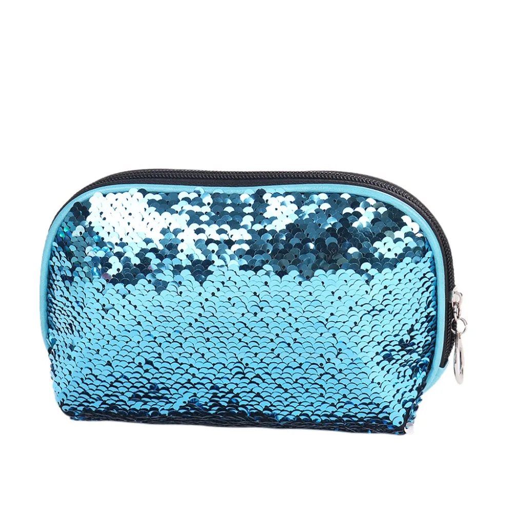 

2019 New Women Sequin Pencil Case Cosmetic Makeup Coin Pouch Storage Zipper Purse Bag