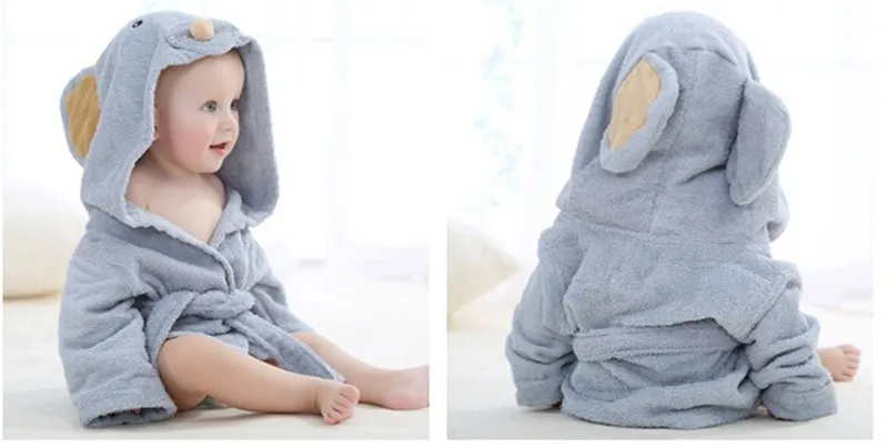 Estação de Moda do Miúdo com Capuz Animal do Bebê Roupão de Toalha Crianças dos Desenhos Animados do Miúdo Toalhas de Praia Modelagem Roupão Infantil Spa 0-12month 16 ESTAÇÃO de Moda DO MIÚDO Com Capuz