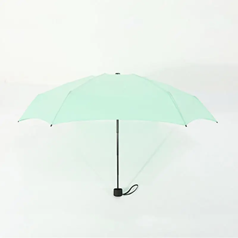 Прямая поставка Новинка 180 г мини свежий солнцезащитный 5 складной зонт для дождя и солнца инновационный ультралегкий Зонт складывающийся в карман 9 цветов - Цвет: Зеленый