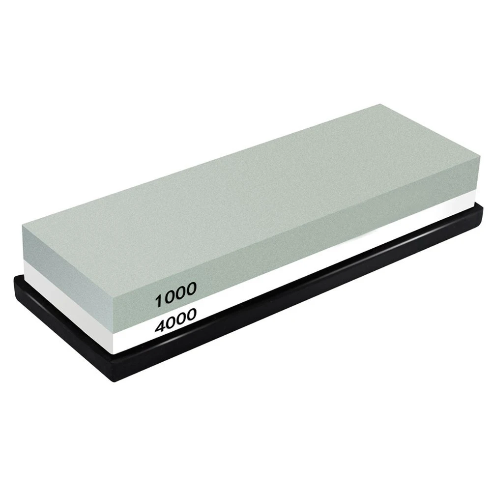 

Hot sale Whetstone Sharpening Stone 1000/4000 Grit - Knife Sharpener Stone - Waterstone Rubber Stone Holder Included