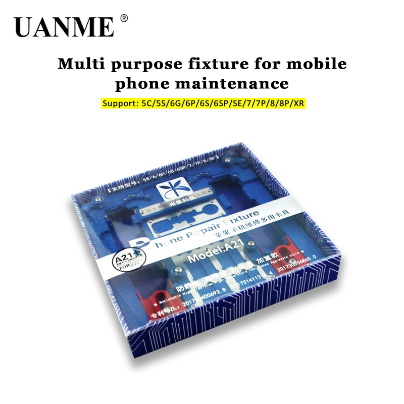 UANME MiJing A21 + держатель для печатной платы iPhone XR/8P/8G/7P/7G/6SP/6S/6P/6G/5S/5C A10 A9 A8 инструмент