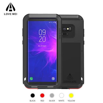 

For Samsung Note 9 Case LOVE MEI Dustproof Water-Resistant Anti-fall Phone Cover For Samsung Galaxy Note 8 9 Metal Armor Case