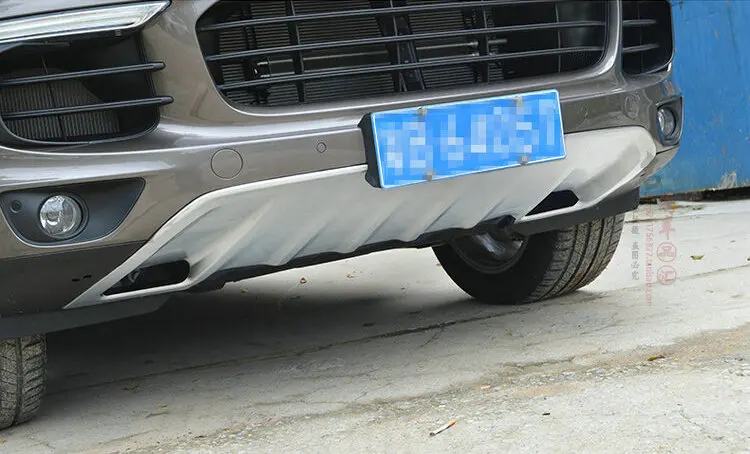 Передний+ диффузор, губа на Задний бампер протектор для Porsche Cayenne 2011 2012 2013 /